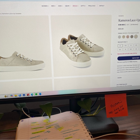 Toms Women's Metallic Sneakers - Picture 4 of 4